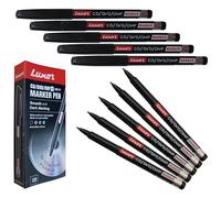Permanent Marker Pens, BLACK, Fine Tip, VAI-UDB CD DVD OHP Marker Pens, Pack of 10, Quick Dry, Smooth Surface Marking, iVAIDEX Black Ball Pen