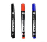 Permanent Marker Set of 3, Waterproof Ink with 2 8mm Thin and Crude Nibs for Marking Solutions, Great for Various Uses (Mix Color)