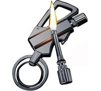 Permanent Match Infinity Light-er, Permanent Match with Multitool Keychain Bottle Opener, Forever Match for Outdoor Survival, Waterproof Reusable Matchstick, Great Gift Ideas (Black)