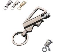 Permanent Match Infinity Lighter, 3-in-1 Keychain Waterproof Windproof Reusable Flint Fire Starter, Strike Anywhere for Camping Hiking Survival Outdoor (Silver)