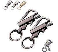 Permanent Match Infinity Lighter, 3-in-1 Keychain Waterproof Windproof Reusable Flint Fire Starter, Strike Anywhere for Camping Hiking Survival Outdoor (2pcs-Black)