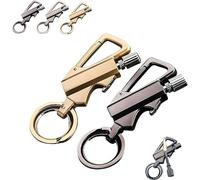 Permanent Match Infinity Lighter, 3-in-1 Keychain Waterproof Windproof Reusable Flint Fire Starter, Strike Anywhere for Camping Hiking Survival Outdoor (Black+Gold)