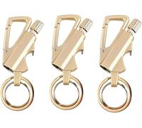 Permanent Match Infinity Lighter, Metal Keychain with Multitool Bottle Opener, Reusable Matchstick Strike Lighter, Windproof Survival Camping Gear (3 golds)