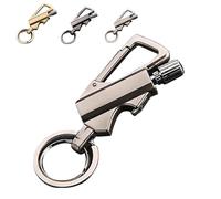 Permanent Match Infinity Lighter, with Dual-Side Flint Fire Starter,Reusable Waterproof Strike Anywhere, Match Strike for Outdoor Camping Hiking Survival (Silver)