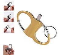 Permanent Match Infinity Lighter with Keychain, 2025 New Keychain Lighter, Metal Keychain Unlimited Waterproof Matches, Portable Emergency Fire Starter Striker Set for Outdoor Camping (Gold-1PC)