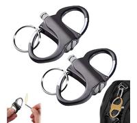 Permanent Match Infinity Lighter with Keychain, Forever Lighter, Emergency Fire Starter Striker Set, Metal Keychain Unlimited Waterproof Matches (Black)