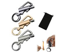 Permanent Match Infinity Lighter with Multitool Keychain, 3 in 1 Keychain Lighter, Metal Unlimited Waterproof Matches, Bottle Opener, Men Gifts (3PCS)