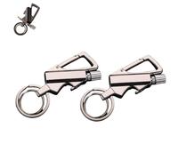 Permanent Match Infinity Lighter with Multitool Keychain Bottle Opener, Reusable Waterproof Match Strike Anywhere, Forever Flint Fire Starter for Outdoor Survival, for Men (2*Gray)