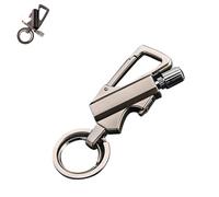 Permanent Match Infinity Lighter with Multitool Keychain Bottle Opener, Reusable Waterproof Match Strike Anywhere, Forever Flint Fire Starter for Outdoor Survival, for Men (Silver)