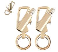 Permanent Match Infinity Lighter with Multitool Keychain Bottle Opener, Reusable Waterproof Match Strike Anywhere, Forever Flint Fire Starter for Outdoor Survival, for Men (2*Gold)