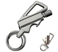 Permanent Match Infinity Lighter, with Multitool Keychain Bottle Opener, Waterproof Matches, Camping Tool, Reusable Keychain Lighter for Outdoor Survival for Men Gifts (Silver)