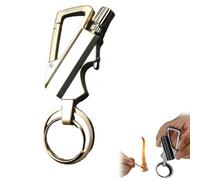 Permanent Match Infinity Lighter, with Multitool Keychain Bottle Opener, Waterproof Matches, Reusable Keychain Lighter, Camping Tool, for Outdoor Survival, for Men Gifts (Gold)