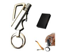 Permanent Match Infinity Lighter, with Multitool Keychain, Keychains Bottle Opener, Reusable Waterproof Matches, Portable Keychain Lighter, for Outdoor Survival, Camping Gifts For Men (Gold)