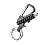 Permanent Match Lighter, Keychain Lighter, Permanent Match Infinity Lighter With Multitool Keychain Bottle Opener for Outdoor (Black-1PCS)
