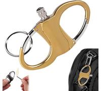 Permanent Match Lighter with Keyring, The Forever Lighter, Emergency Fire Starter Striker, OutdoorKeychain, Metal Keychain Unlimited Waterproof Stick Keychain for Outdoor Camping (1, Gold)