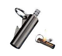 Permanent Matches Keychain Lighter, Reusable Waterproof Match for Outdoor Camping Survival, Kerosene Lighter with Flip-Top for Safe and Easy Fire Starting