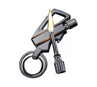 Permanent matches unlimited lighter, reusable waterproof matches, with multi-function permanent matches lighter keychain and bottle opener, suitable for outdoor camping survival men's gifts,(Black)