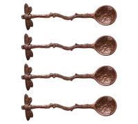 Permanent Metal Alloy Dessert Utensils Beaten Incised Detailing Flexible Coffee for Home Coffeeshop Use Historic Fashion Dessert Serving Spoon