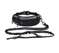 Permanent Nylon Waist Leash for Standard Dogs with Turning Fastener and Reflective Lines Unencumbered Dog Rope Denial Twist Utilize Shock Absorbing Guide Running Rope