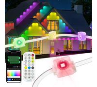Permanent Outdoor Christmas Lights for House, 20ft Smart RGB&IC LED Eaves Light, Daily and Accent Lighting, DIY Scene Modes, Alexa & Google Assistant Compatible, Daily Party Halloween Christmas Decor