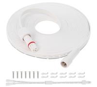 Permanent Outdoor Lights Extension Cable, IP68 Waterproof 3-Pin Extension Cord with Y-Splitter, Compatible with GO-VE Outdoor Lighting System, Garden Patio Deck Light Wire (10FT)
