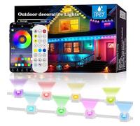 Permanent Outdoor Lights,Smart Rainbow Led Permanent Outdoor Light - Smartlight,RGB Eaves Lights with App Control Remote, String Lights Color Changing, Multiple Modes, APP & Remote Control