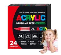 Permanent Painting Template Set - Liquid Ink Pens, Drawing Tools with Two Tips, Smooth Flow Fine Brush Collection, Waterproof Kit with Vivid Edition for Creative Work