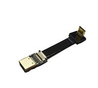 permanent Short Flat Slim Thin Mini HDMI FPV Flat HDMI Cable Mini HDMI 90 degree angle to Standard HDMI Full HDMI Normal HDMI for Canon 5D3 5D2 Panasonic lumix GH3 GH2 Sony nex 5N 5T 5R 7N 5CM