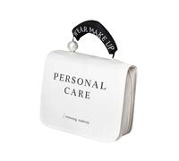 Permanent University Fabric Travel Cosmetic Bag Highlighting Impermeable TPU Pocket and Attractive Clip Ending Large Capacity Impermeable Makeup Bag