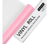 Permanent Vinyl for Cricut - 10Ft Matte Pink Adhesive Vinyl Sheets, vinyl for Cricut, Silhouette & Cameo, Vinyl for Mug, Cup, Window & Home Deco,and other DIY projects
