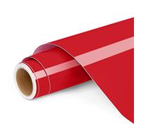 Permanent Vinyl for Cricut, 12" x4ft Red Self Adhesive Vinyl Roll for Cricut and Silhouette Cameo, Red Vinyl for Party Decoration, Window Stickers, Home Decor