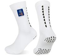 PERMANENTLY001 Non-slip Soccer Sports Socks Grip Socks Men Women Anti-blister Anti-slip Athletic Training Crew Socks Football Cycling Yoga Hiking Work 5-8 White M 6P