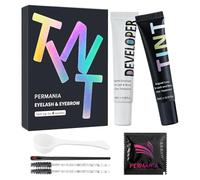 PERMANIA Eyelash Tint, Lash Tint Kit, Brow Dye Black Kit for Salon Results at Home, Gentle Formula & Water-Resistant - Definition Up to 4 Weeks (Black)