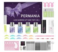 PERMANIA Lash Lift and Tint Kit | Brow Lamination Kit and Dye | Contains the Tools Needed, The Effect Lasts up to 6 Weeks, Suitable for Beginners to Use at Home, Black -10ml