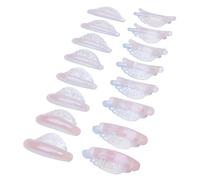 PERMANIA Lash Lift Pads, 16 Pcs Shell Style Silicone Shields, Self-Adhesive Eyelash Perming Pads Reusable Lash Lift Tool for Salon and Home Use - Pink