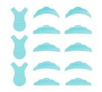 PERMANIA Lash Lift Pads, Lash Lift Shields（10pcs）& Y Comb for Lash Lift（3pcs） for Eyelash Perm and Salon-Blue