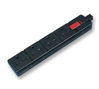Permaplug - 4 Gang Heavy Duty Rubber Trailing Socket, Black