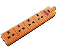 Permaplug by Masterplug ELS134O-01 Four Socket Trailing Socket with Power Indicator, without Plug and Cable, 13 Amp, Orange