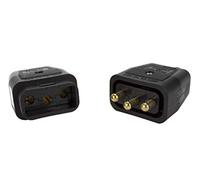 Permaplug NC103B-01 10AMP Heavy Duty Connector, 3-Pin Black