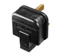 Permaplug UK 3 Pin Mains Plug. 13 Amp Heavy Duty Black/Orange/White HDPT13B-01 (Black)