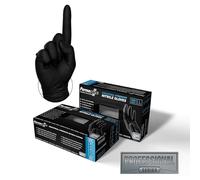 PERMASAFE Heavy Duty Black 6 mil Nitrile Gloves with Non-Slip Diamond Texture - Large (Pack of 100)