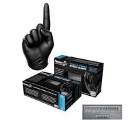 PERMASAFE Heavy Duty Black 6 Mil Nitrile Gloves with Non-Slip Diamond Texture - X-Large (Pack of 100)