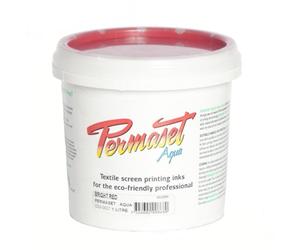 Permaset Aqua Standard 1 Litre Bright Red - Screen Printing Ink for Fabric - Ideal Screen Printing Kit for Home Office, Starter Kit, Fabric Paint, Screen Printer and other Fabric Ink