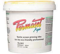 Permaset Aqua Standard 1 Litre Yellow - Screen Printing Ink for Fabric - Ideal Screen Printing Kit for Home Office, Starter Kit, Fabric Paint, Screen Printer and Other Fabric Ink
