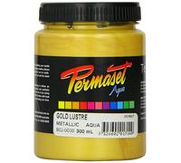 Permaset Aqua Standard 300ml Gold Lustre - Screen Printing Ink for Fabric - Ideal Screen Printing Kit for Home Office, Starter Kit, Fabric Paint, Screen Printer and Other Fabric Ink