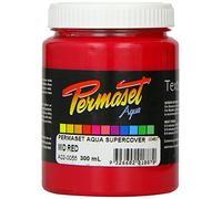 Permaset Aqua Standard 300ml Mid Red - Screen Printing Ink for Fabric - Ideal Screen Printing Kit for Home Office, Starter Kit, Fabric Paint, Screen Printer and other Fabric Ink