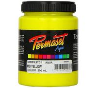 Permaset Aqua Standard 300ml Mid Yellow - Screen Printing Ink for Fabric - Ideal Screen Printing Kit for Home Office, Starter Kit, Fabric Paint, Screen Printer and other Fabric Ink