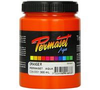 Permaset Aqua Standard 300ml Orange - Screen Printing Ink for Fabric - Ideal Screen Printing Kit for Home Office, Starter Kit, Fabric Paint, Screen Printer and Other Fabric Ink