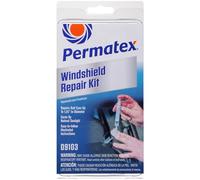 Permatex 09103 Windshield Repair Kit, Professional Quality repairs, No mixing required,Resin Cures by natural sunlight, Easy to follow Instructions 1 x 0.75ml