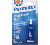 Permatex 24200 Medium Strength Threadlocker, Ideal for Nut and bolt applications, Proetcts threads from corrosion, All purpose, Prevents loosening, Blue, 1 x 6 ml
